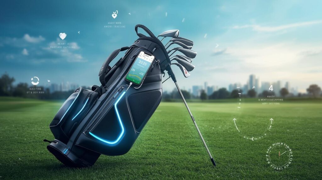 Modern golf bag with technology features