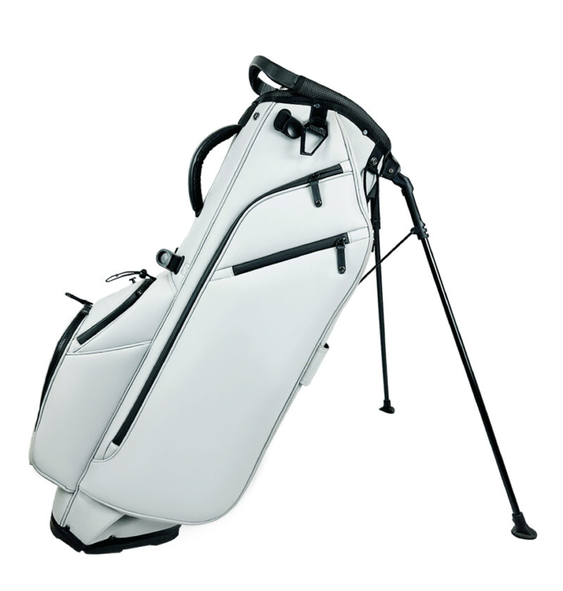 Stylish PU Golf Stand Bag - Lightweight, Weather-Resistant with 14-Way Divider and Ample Storage Pockets