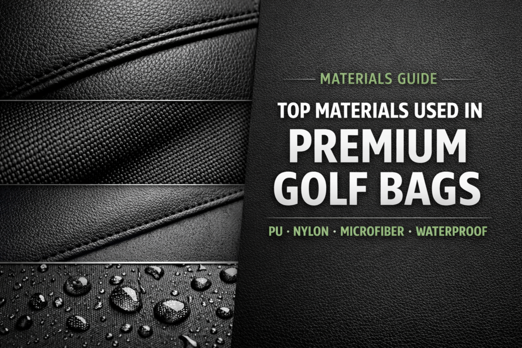 Top Materials Used in Premium Golf Bags PU, Nylon, Microfiber & Waterproof Fabrics Explained